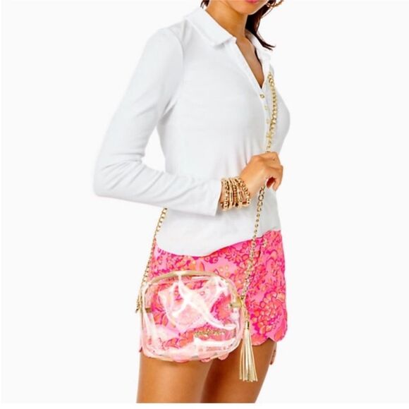 Lilly Pulitzer Handbags - Lilly Pulitzer clear crossbody bag with tassel. 
Good used condition.